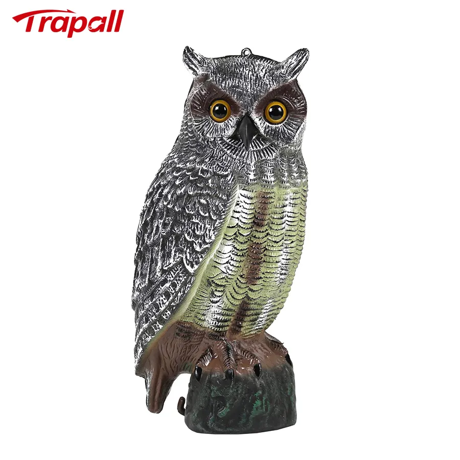 Outdoor Garten Kunststoff Eulen Vogelscheuche Vogelschädlingsabschreckung Lockvogel